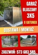 Garaż blaszany 3x5 II gatunek jednospadowy dostawa + montaż
